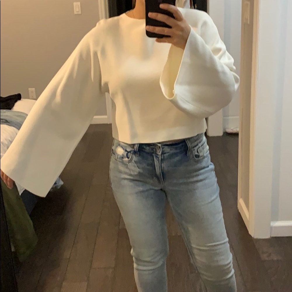 Crop white shirt